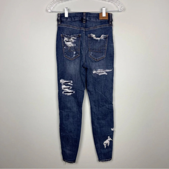 American Eagle Curvy Hi-Rise Jeggings Distressed Size 0 - Picture 9 of 9